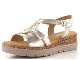 Gabor metalické sandály na klínu puder 82.707.82