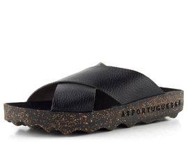 Asportuguesas černé pantofle P018276000