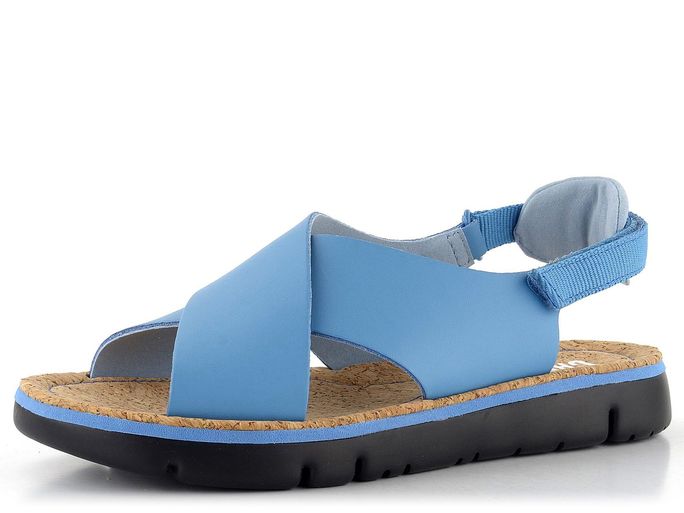 Camper modré sandály s kříženými pásky K200157-047