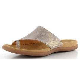 Gabor metalické béžové pantofle žabky 63.700.62