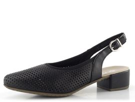 Rieker prořezávané lodičky s volnou patou černé 47066-00