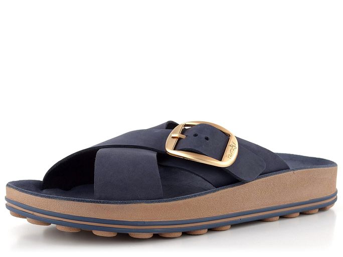 Fantasy Sandals tmavě modré pantofle s kříženými pásky S317 Misty Navy