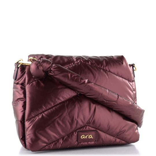 Ara prošívaná kabelka se dvěma popruhy Nele silky merlot 16-22106-95