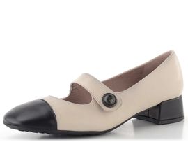 Hispanitas lodičky s nártovým páskem Oporto cream/black BHI254315