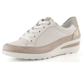 Ara širší šněrovací polobotky na klínu Zürich shell/cream/beach 12-50601-09