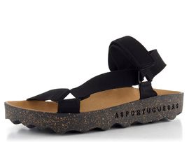 Asportuguesas černé sandály P018222000