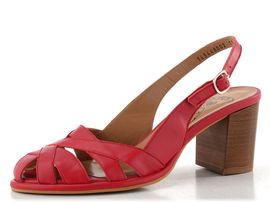 Fly London sandály na podpatku červené P145448002