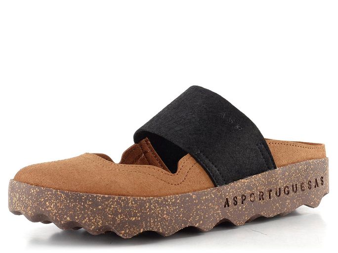 Asportuguesas pantofle s plnou špičkou Cana L brown P018176014