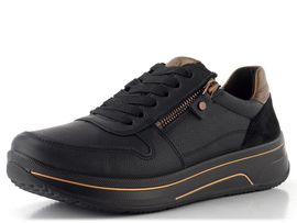 Ara širší tenisky Sapporo Schwarz/Marrone 12-27540-01