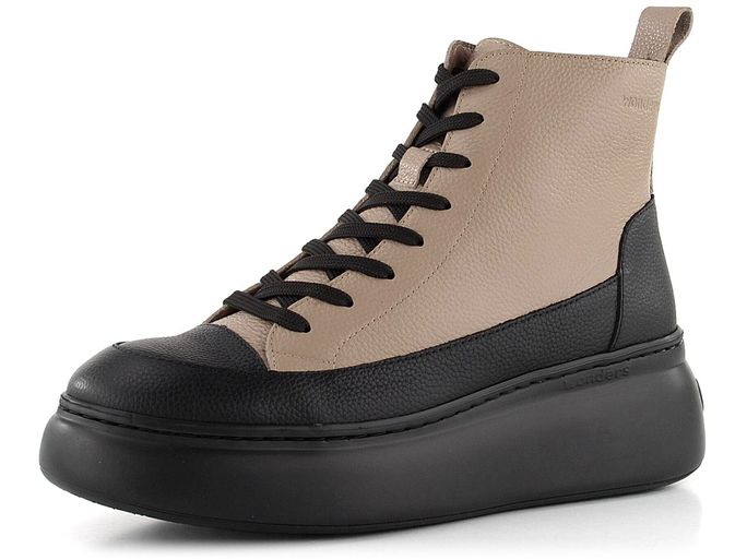 Wonders šněrovací kotník na platformě Wild Negro/Taupe A-2621