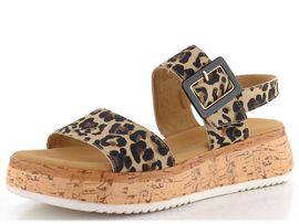 Gabor sandály na platformě se zvířecím vzorem luchs/natur 62.744.90