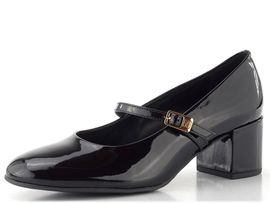Högl lakované lodičky s nártovým páskem black 2-174214-0100