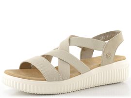 Remonte páskové sandály na platformě béžové D3L52-60
