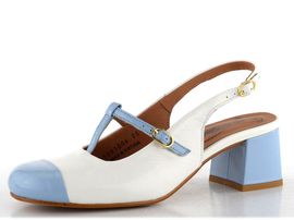 Fly London lodičky s volnou patou sky blue/offwhite P145083006