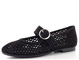 Remonte prořezávané baleríny s nártovým páskem černé D0K18-02