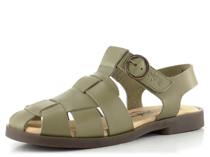 Fly London sandály s plnou špičkou smog P145437001