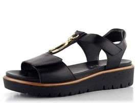 Ara sandály na platformě s klínkem Bilbao černé 12-33515-01