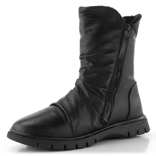 Creator řasený kotník se zipem Soft black IB 18371