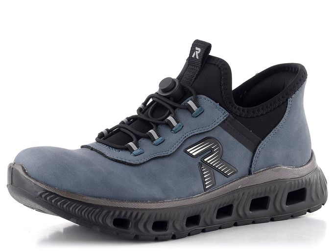 Rieker Sport prozouvací polobotky modro-černé M6065-12