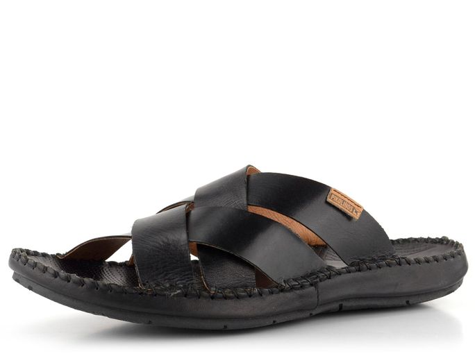 Pikolinos pánské kožené pantofle Tarifa Black 06J-0015
