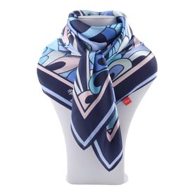 Högl hedvábný šátek modrý multi 1-152010-9900