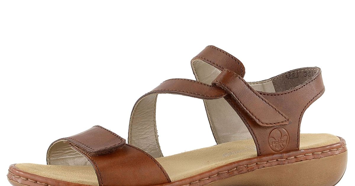 Donna Rieker V5069 con Zeppa e Cinturini Sandali con Tacco