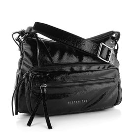 Hispanitas lakovaná zipová kabelka černá BI254141