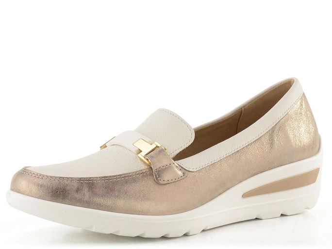 Ara širší polobotky na klínu Zürich shell/cream 12-50630-05