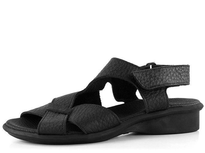 Arche černé kožené sandály Saolme
