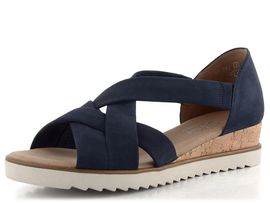 Gabor nubukové sandály na klínu Blue 62.782.36