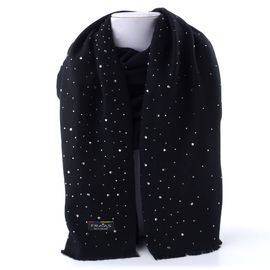 Fraas elegantní kašminkový šál s kamínky černý 623546-998