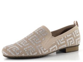 Rieker textilní třpytivé mokasíny ginger 51953-62