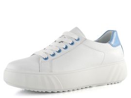 Ara širší polobotky na platformě Monaco Weiss/Azzuro 12-46523-95