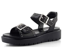 Ara sandály na platformě s klínkem Bilbao schwarz 12-33517-01