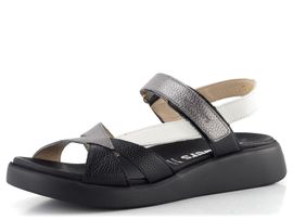 Wonders sandály na suchý zip negro/plomo/off C-6552