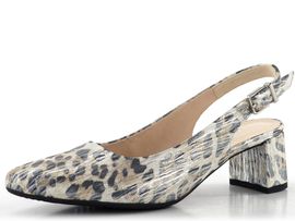 Gabor metalické lodičky se vzorem a volnou patou bianco 82.260.91