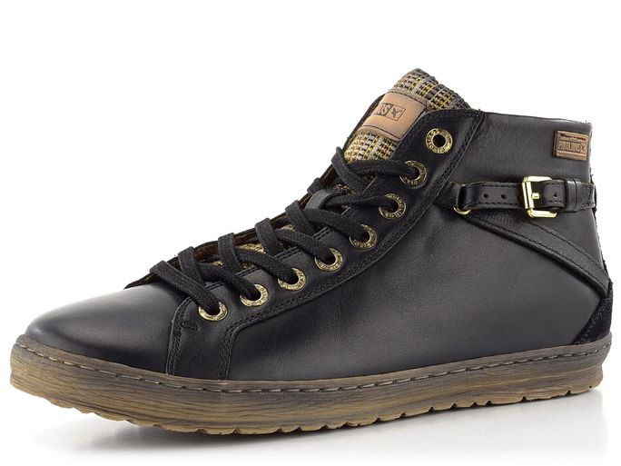 Pikolinos černý kotník s barevným jazykem 901-7312 Black