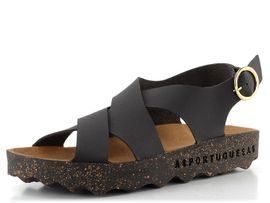 Asportuguesas sandály Cusk black P018278000