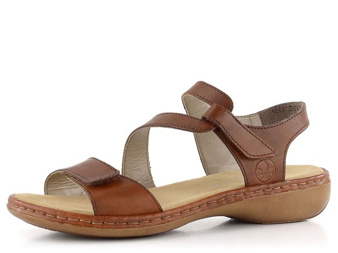 Rieker přírodní kožené sandály 659C7-24