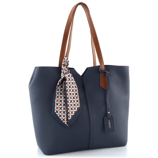 Rieker shopper kabelka se stuhou ozean H1045-14