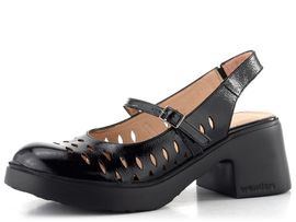 Wonders lakované lodičky s volnou patou negro E-7130