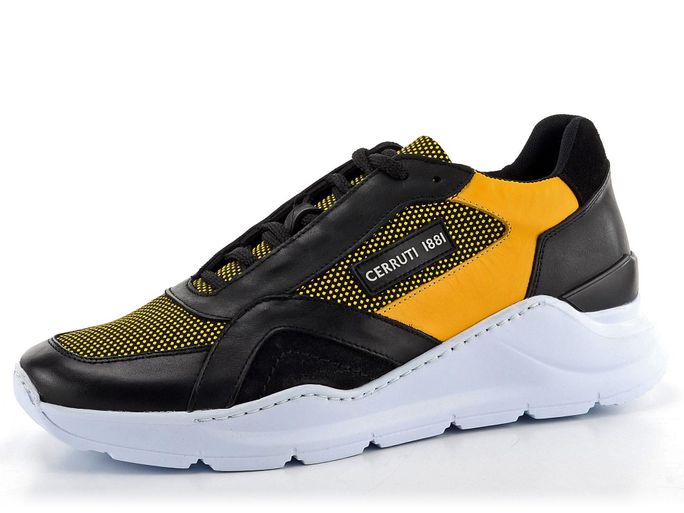 Cerruti 1881 černo-žluté sportovní sneakers polobotky CSSU00439T