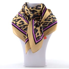 Högl hedvábný šátek s leopardím vzorem multi 1-152000-9900