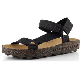 Asportuguesas černé sandály Clew L P018222007