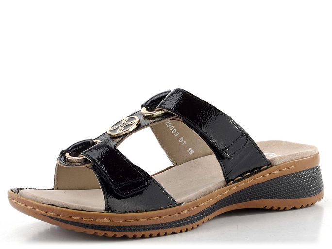 Ara dámské pantofle Hawaii lakované černé 12-29003-01