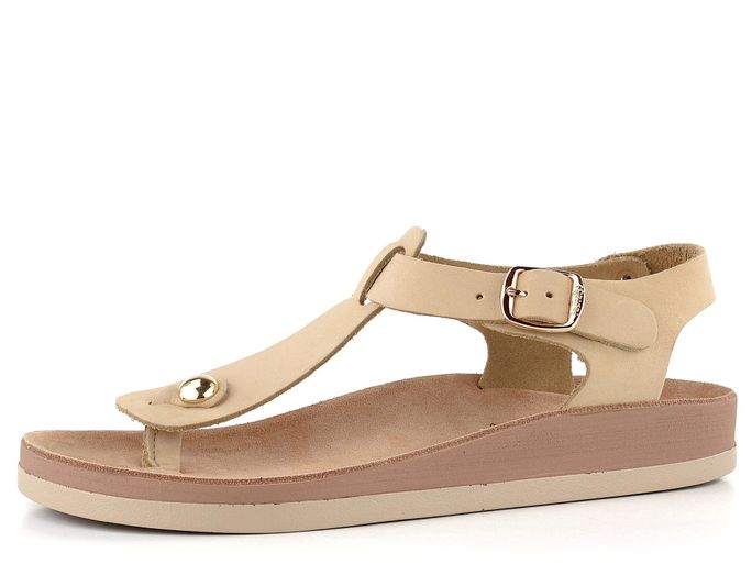 Fantasy Sandals béžové sandály s páskem mezi prsty S3001 Jules Sahara