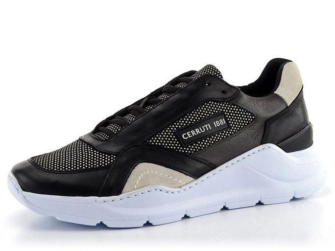 Cerruti 1881 černo-šedé sportovní sneakers polobotky CSSU00439T