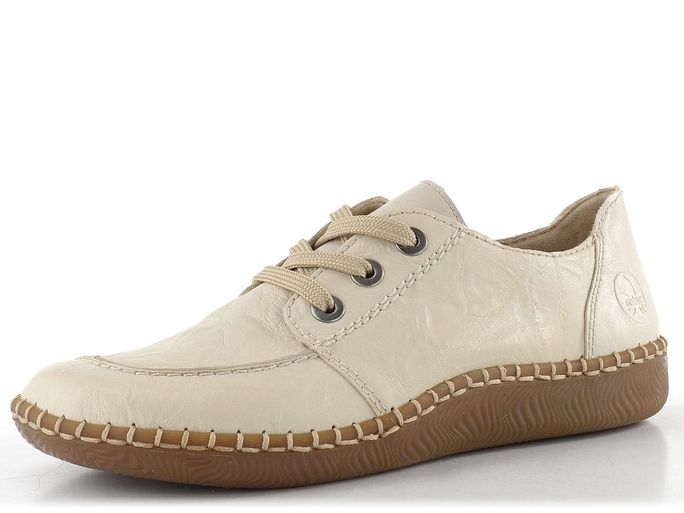 Rieker šněrovací polobotky krémové N2402-60