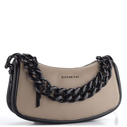 Hispanitas crossbody kabelka s řetízkovým uchem Taupe/Black BI232936