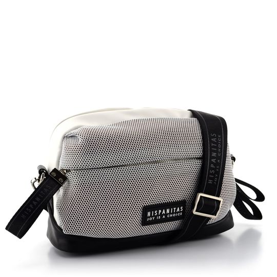 Hispanitas bílo-černá crossbody kabelka sportovní módy BV211131